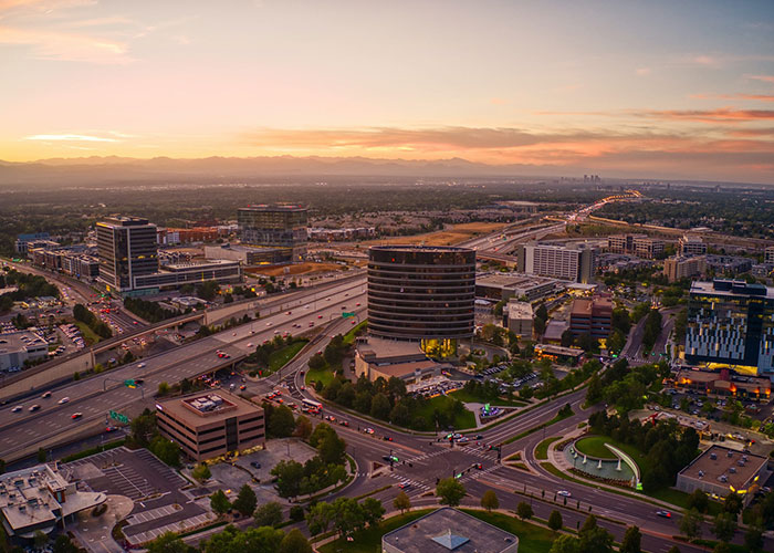Aerial view of Aurora, Colorado