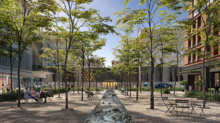 Master Plan rendering of the Fitzsimons Innovation Community campus